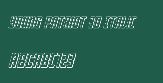 Young Patriot 3D Italic