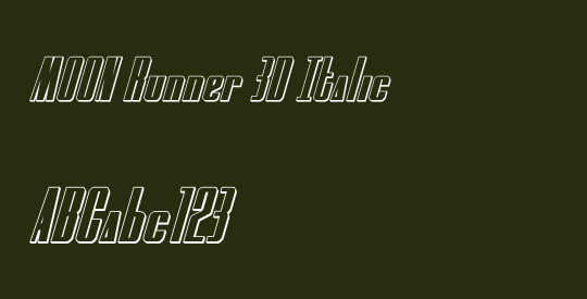 MOON Runner 3D Italic