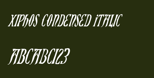 Xiphos Condensed Italic