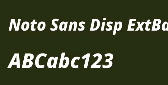 Noto Sans Disp ExtBd