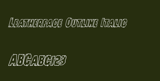 Leatherface Outline Italic