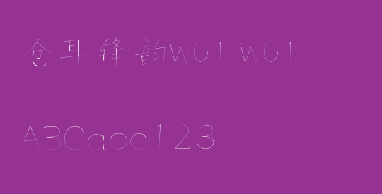 仓耳锋韵W01 W01