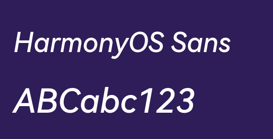 HarmonyOS Sans