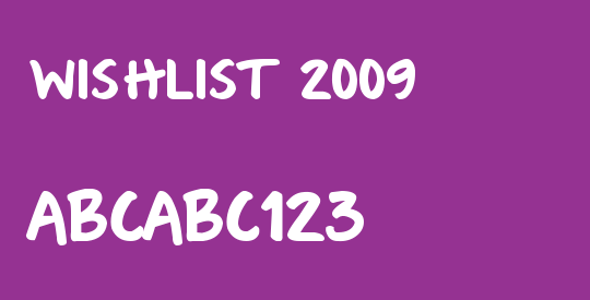 Wishlist 2009