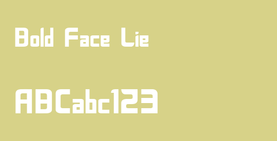 Bold Face Lie