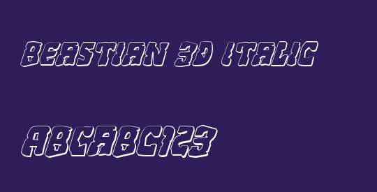 Beastian 3D Italic