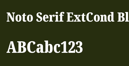 Noto Serif ExtCond Blk