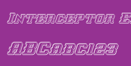 Interceptor Engraved Italic