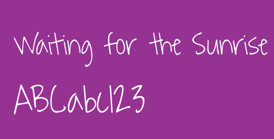 Waiting for the Sunrise