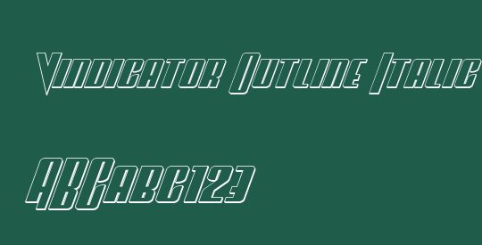 Vindicator Outline Italic