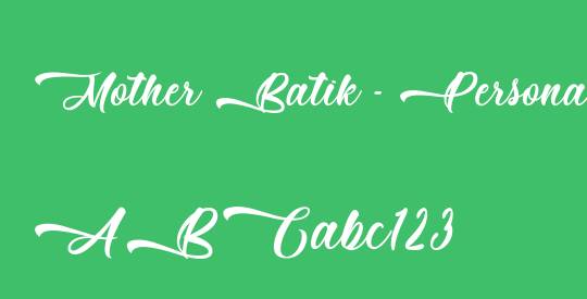 Mother Batik - Personal Use