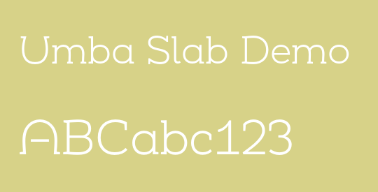 Umba Slab Demo