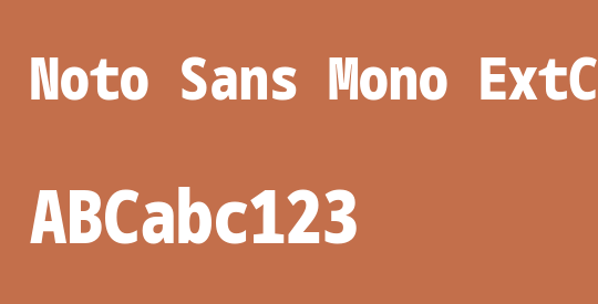 Noto Sans Mono ExtCond Blk