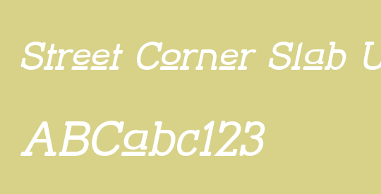 Street Corner Slab Upper Obl