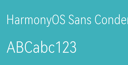 HarmonyOS Sans Condensed