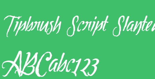 Tipbrush Script Slanted