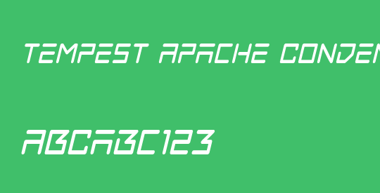 Tempest Apache Condensed Italic