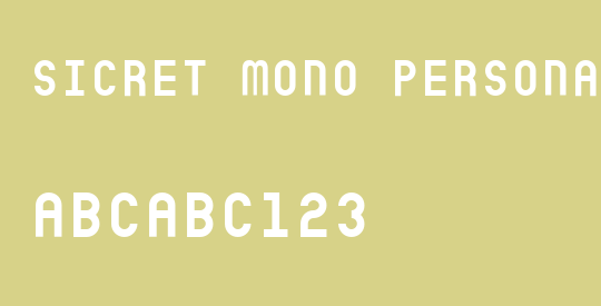 Sicret Mono PERSONAL