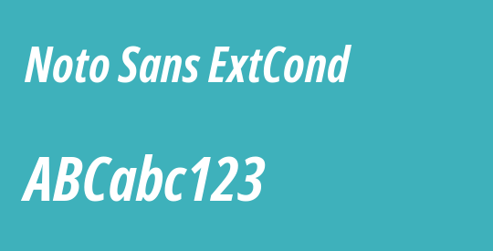 Noto Sans ExtCond