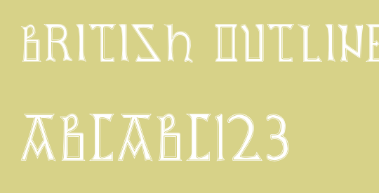 British Outline Majuscules
