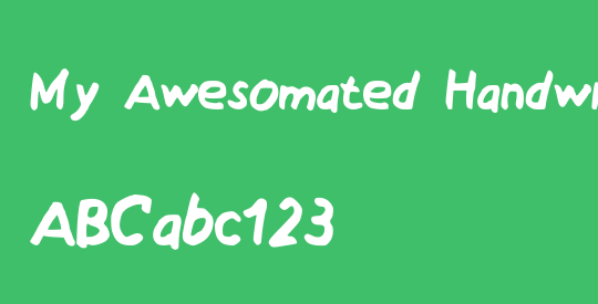 My Awesomated Handwriting