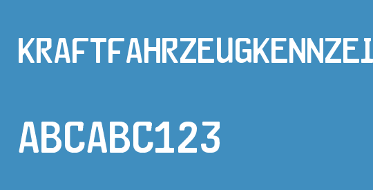 Kraftfahrzeugkennzeichen