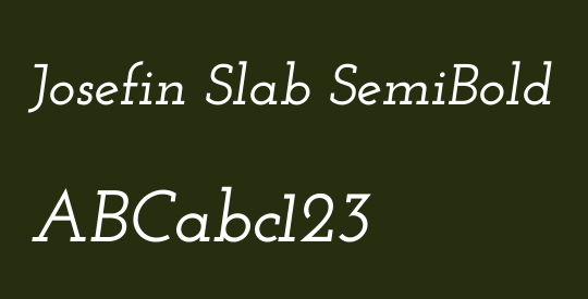 Josefin Slab SemiBold