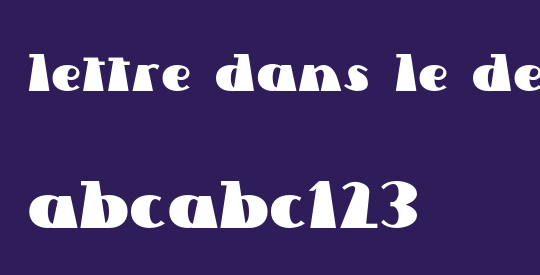 Lettre Dans Le Decor