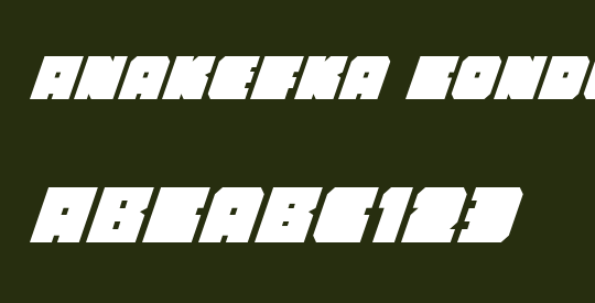 Anakefka Condensed Italic