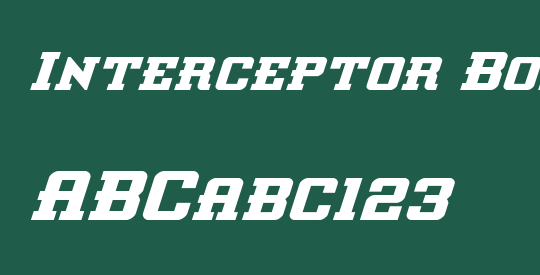 Interceptor Bold Italic