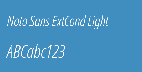 Noto Sans ExtCond Light