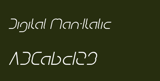 Digital Man-Italic