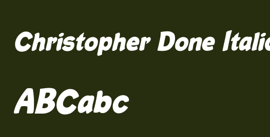 Christopher Done Italic