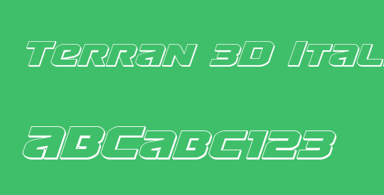 Terran 3D Italic
