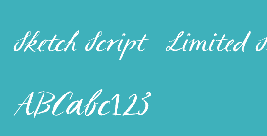 Sketch Script (Limited Set)