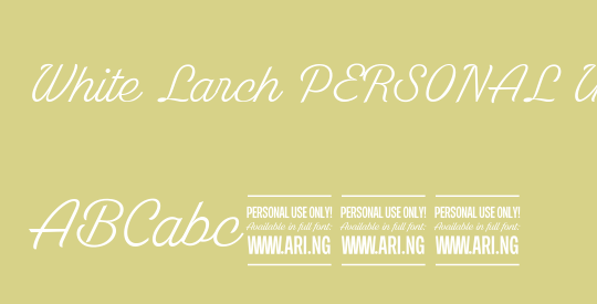 White Larch PERSONAL USE ONLY