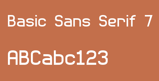 Basic Sans Serif 7