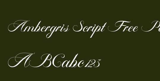 Ambergris Script Free Personal