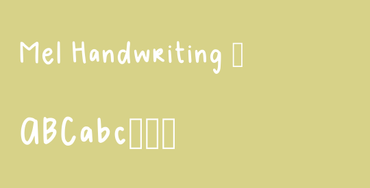Mel Handwriting 2