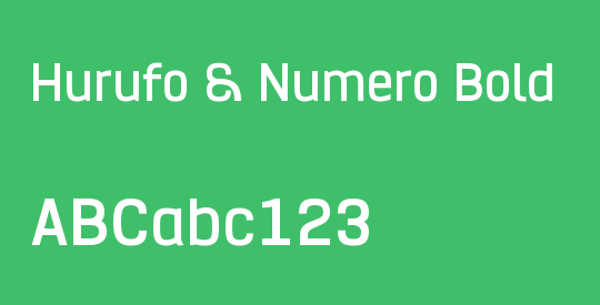 Hurufo & Numero Bold