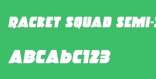 Racket Squad Semi-Italic