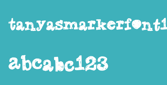 TanyasMarkerFont1