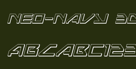 Neo-Navy 3D Italic