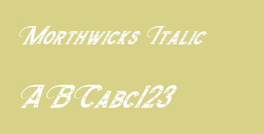 Morthwicks Italic