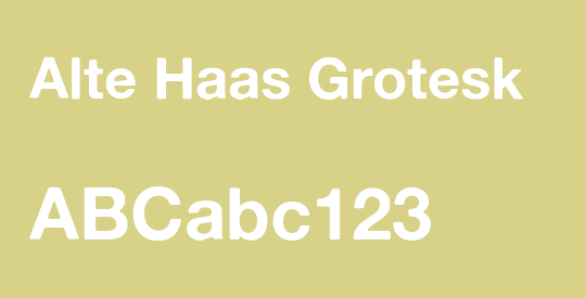 Alte Haas Grotesk