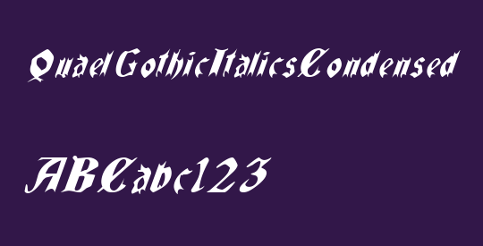 QuaelGothicItalicsCondensed