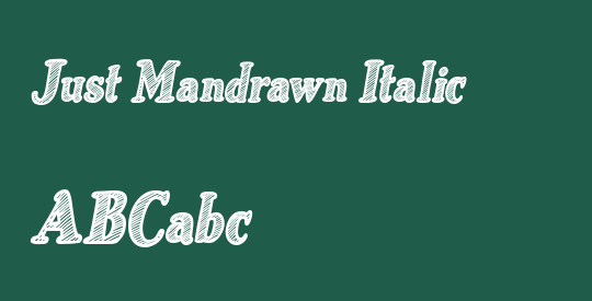 Just Mandrawn Italic
