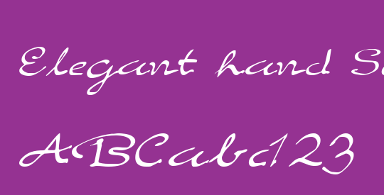 Elegant hand Script
