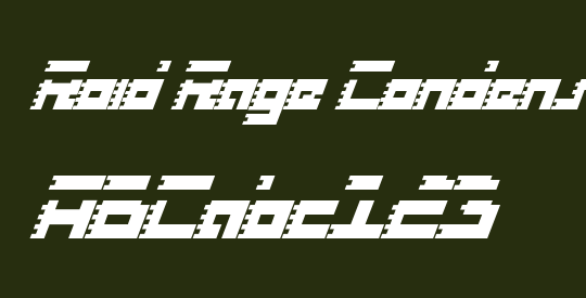 Roid Rage Condensed Italic