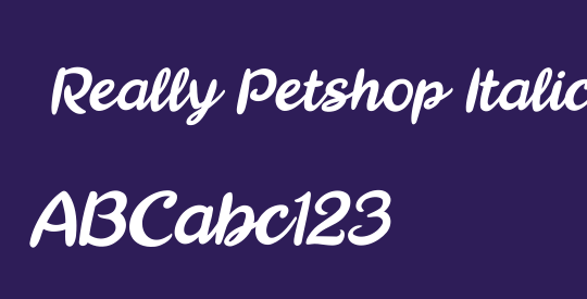  Really Petshop Italic